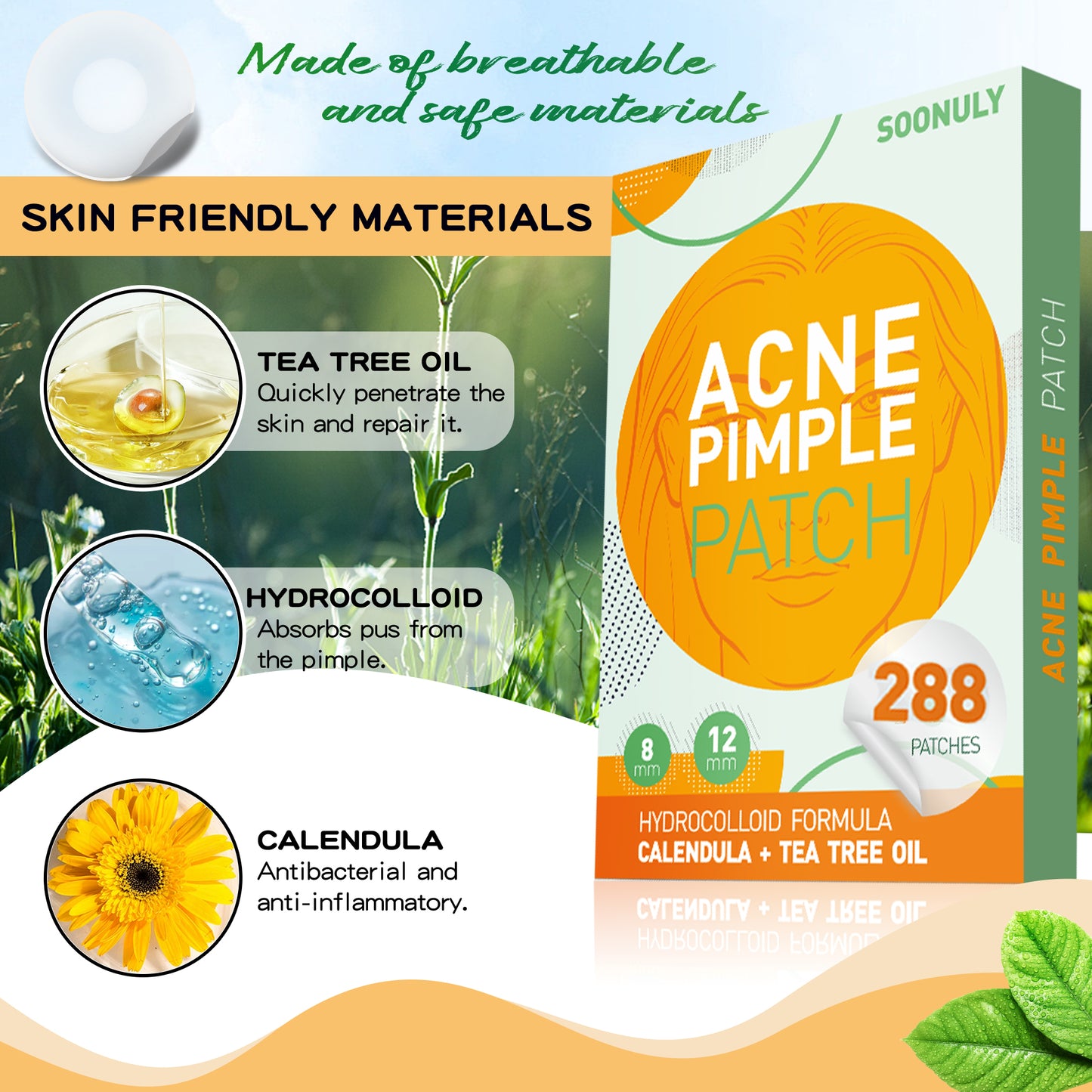 288pcs Hydrocolloid Acne Pimple Patches